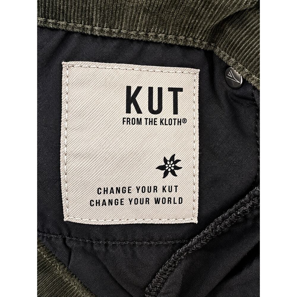 Quiet Luxury Preppy Heritage Olive Corduroy Skinny Pants KUT Diana Stretch 4 - Picture 14 of 14